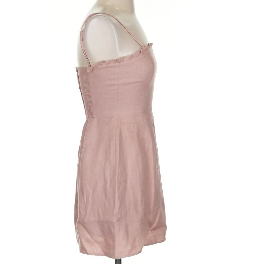 Reformation Ava Ruffled Linen Mini Dress Soft Girl Balletcore Pink Size 2 - Picture 3 of 11